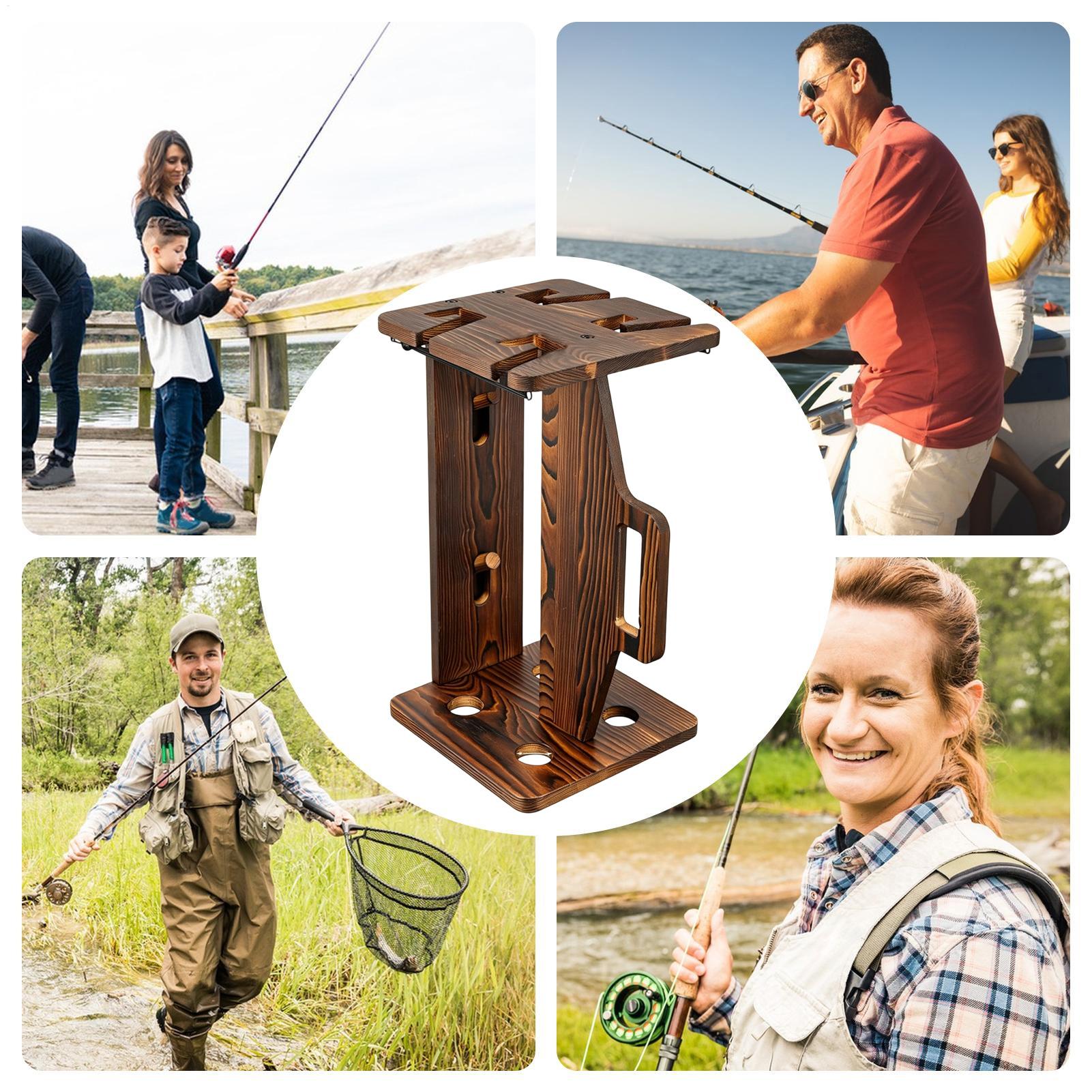 Fishing Rod Holder Wooden Port - Fishing Rod Rack recension och pris