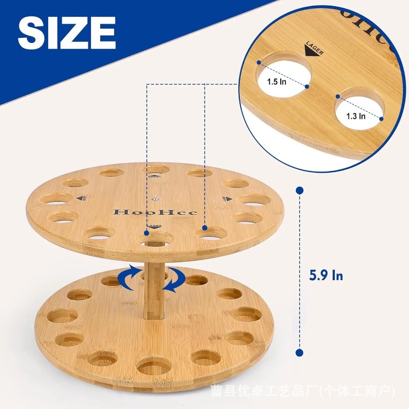 Round Solid Wood Fishing Rod S - Fishing Rod Rack recension och pris