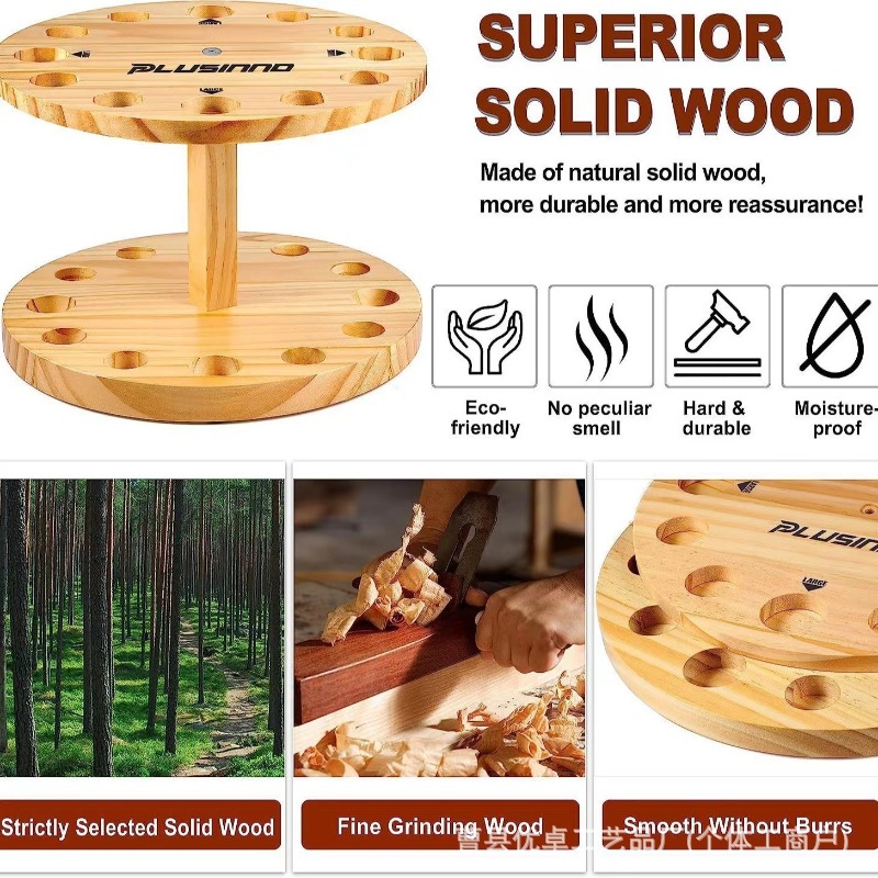 Round Solid Wood Fishing Rod S - Fishing Rod Rack recension och pris