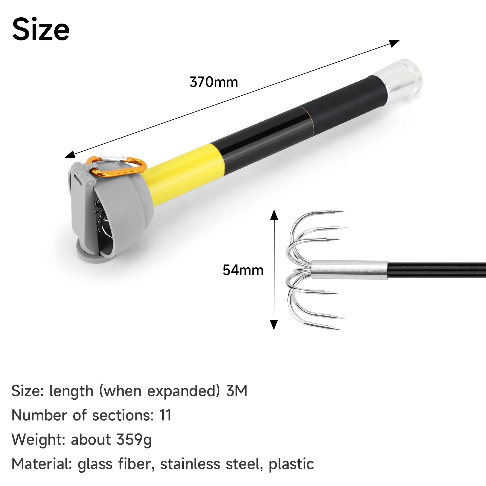 SANLIKE 7-claw Stainless Steel - Fishing Rod Telescopic recension och pris